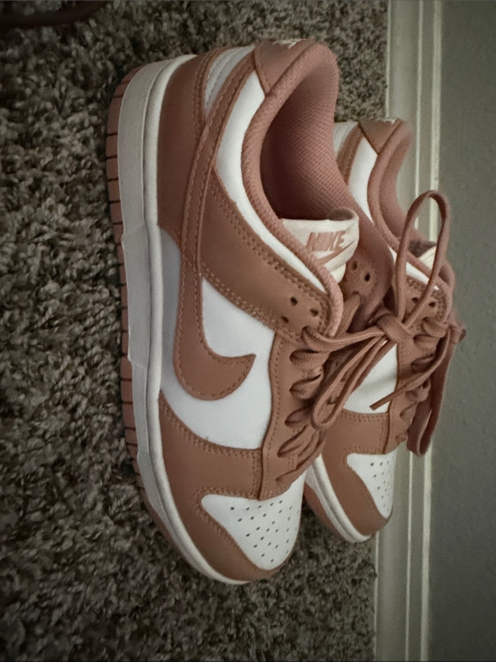 Nike Women’s Low-Top Sneakers in Dusty Rose and White